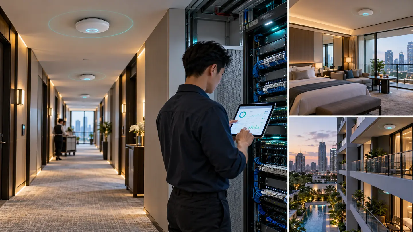 Managed Wi-Fi access across a hotel or condominium property